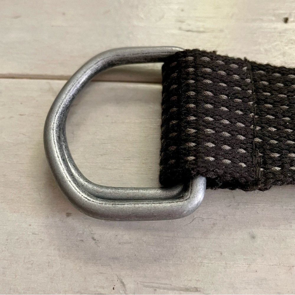Black & Gray Woven Belt D-Ring Buckle Unisex Dekko Accessories Ltd 47”x 1 3/8”